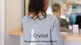  Presentation with finance - Slides enhanced with banking - people and finance concept background and a light gray colored foreground