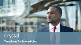  Presentation with handsome - Presentation theme with banking - portrait of an handsome businessman background and a seafoam green colored foreground