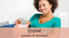  Presentation with banking - Amazing slide set having banking - young girl lying on couch backdrop and a coral colored foreground