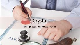  Presentation with notary - Colorful presentation theme enhanced with appreciation - proud best appreciate perfect victory backdrop and a dark gray colored foreground.