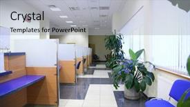  Presentation with banking - Slides consisting of banking hall - bank office background and a light gray colored foreground