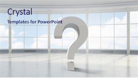  Presentation with banking - Cool new presentation with banking hall - big question mark mixed media backdrop and a sky blue colored foreground