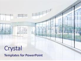 Banking Hall Futuristic Modern Office Building Interior PPT template 94 ...