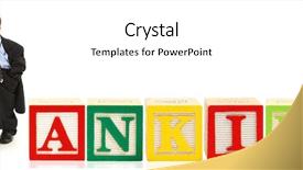  Presentation with kids alphabet - Theme having banking in giant alphabet blocks background and a  colored foreground