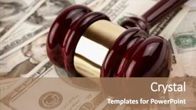  Presentation with auction - Presentation theme featuring banking law - auction background and a coral colored foreground