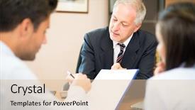  Presentation with contract - Amazing presentation design having banking law - businessman showing a contract backdrop and a lemonade colored foreground