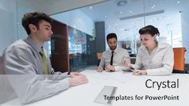  Presentation with office life - Cool new slides with banking law - signing contract on partners back backdrop and a white colored foreground