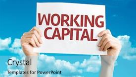  Presentation with working capital - Presentation enhanced with banking operations - working capital card with sky background and a arctic colored foreground