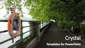  Presentation with river irrigation - Slides enhanced with luck is not a strategy sign with sky background background and a light gray colored foreground