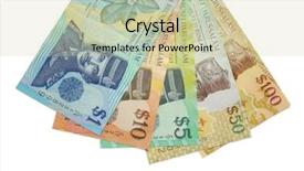  Presentation with country brunei - Presentation design enhanced with banking sector - brunei notes brunei currency background and a soft green colored foreground