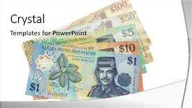  Presentation with money - Cool new slide set with banking sector - one set of brunei money backdrop and a white colored foreground