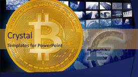  Presentation with veterinary symbol - Audience pleasing PPT theme consisting of banking token - bitcoin btc against euro symbol backdrop and a gold colored foreground