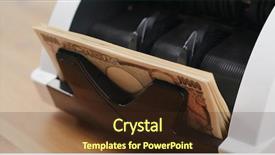  Presentation with counting - Slides having banknote on money counting machine background and a  colored foreground