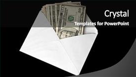  Presentation with black women teach - Audience pleasing PPT theme consisting of banknotes in envelope on black backdrop and a  colored foreground