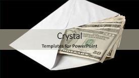  Presentation with envelope - Slide deck consisting of banknotes in envelope background and a  colored foreground