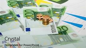  Presentation with diagram - Presentation featuring banknotes-of-euro-and-diagram background and a light gray colored foreground