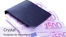  Presentation with diagram - Slides enhanced with banknotes-of-euro-and-diagram background and a light blue colored foreground