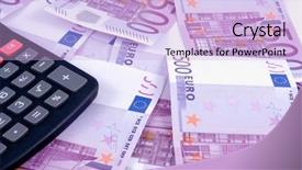  Presentation with diagram - Slides having banknotes-of-euro-and-diagram background and a lavender colored foreground