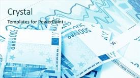  Presentation with diagram - PPT layouts enhanced with banknotes-of-euro-and-diagram background and a cool aqua colored foreground