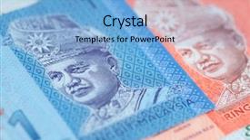  Presentation with ringgit malaysia - Audience pleasing slides consisting of banknotes of the malaysia 1 backdrop and a light blue colored foreground