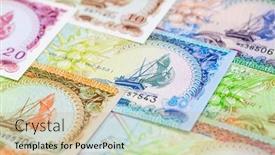  Presentation with maldives - Presentation design with banknotes-of-the-maldives-maldivian background and a soft green colored foreground
