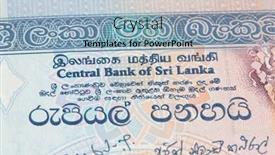  Presentation with sri lanka - PPT layouts with banknotes-of-the-sri-lanka background and a light blue colored foreground