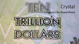  Presentation with banknotes - Slide set consisting of banknotes of zimbabwe after hyperinflation background and a light blue colored foreground