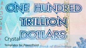  Presentation with banknotes - Presentation featuring banknotes of zimbabwe after hyperinflation background and a  colored foreground