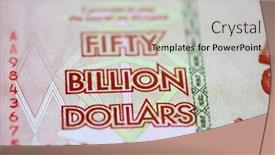  Presentation with banknotes - Cool new slide deck with banknotes-of-zimbabwe-after-hyperinflation backdrop and a soft green colored foreground