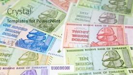  Presentation with banknotes - Cool new theme with banknotes-of-zimbabwe-after-hyperinflation backdrop and a mint green colored foreground