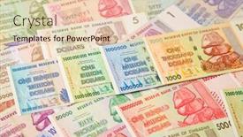  Presentation with banknotes - Audience pleasing slide deck consisting of banknotes-of-zimbabwe-after-hyperinflation backdrop and a lemonade colored foreground