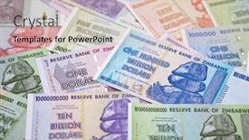  Presentation with banknotes - Slide set enhanced with banknotes-of-zimbabwe-after-hyperinflation background and a lemonade colored foreground