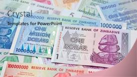  Presentation with banknotes - Presentation design featuring banknotes-of-zimbabwe-after-hyperinflation background and a light blue colored foreground