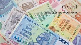  Presentation with banknotes - Cool new PPT theme with banknotes-of-zimbabwe-after-hyperinflation backdrop and a lemonade colored foreground