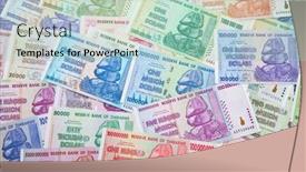  Presentation with banknotes - Slide set enhanced with banknotes-of-zimbabwe-after-hyperinflation background and a mint green colored foreground