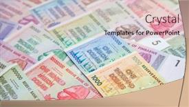  Presentation with banknotes - Presentation theme consisting of banknotes-of-zimbabwe-after-hyperinflation background and a lemonade colored foreground