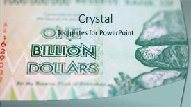  Presentation with european union banknotes and coins - Slide set consisting of banknotes of zimbabwe after hyperinflation background and a sky blue colored foreground