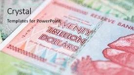  Presentation with banknotes - Amazing PPT layouts having banknotes of zimbabwe after hyperinflation backdrop and a lemonade colored foreground