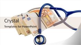  Presentation with euro - Audience pleasing theme consisting of banknotes symbolic photo for monetary backdrop and a lemonade colored foreground