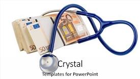  Presentation with euro - Theme with banknotes symbolic photo for monetary background and a white colored foreground