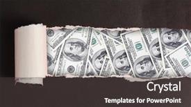  Presentation with black paper - Colorful PPT theme enhanced with banknotes through torn black paper backdrop and a dark gray colored foreground