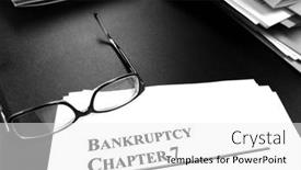  Presentation with desk - Presentation design having bankrupcty-documents-for-chapter-7 background and a white colored foreground