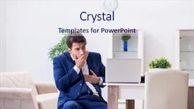  Presentation with heart attack - Slide set consisting of bankrupt businessman having heart attack background and a sky blue colored foreground