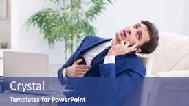  Presentation with heart attack - Slide deck enhanced with bankrupt-businessman-having-heart-attack background and a ocean colored foreground