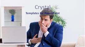  Presentation with heart attack - Presentation theme consisting of bankrupt-businessman-having-heart-attack background and a sky blue colored foreground