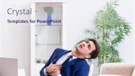  Presentation with heart attack - Slides with bankrupt-businessman-having-heart-attack background and a sky blue colored foreground