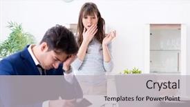  Presentation with home black family - Theme enhanced with bankrupt family with no cash background and a light gray colored foreground