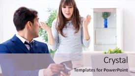  Presentation with cash - PPT theme consisting of bankrupt family with no cash background and a light gray colored foreground