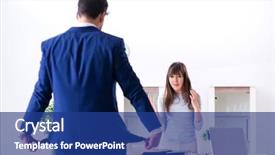  Presentation with family and home love concept - Audience pleasing presentation consisting of bankrupt family with no cash backdrop and a ocean colored foreground