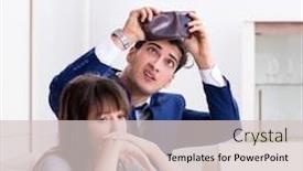  Presentation with cash - Presentation theme having bankrupt-family-with-no-cash background and a lemonade colored foreground